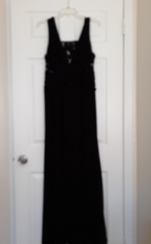 Floor length black gown